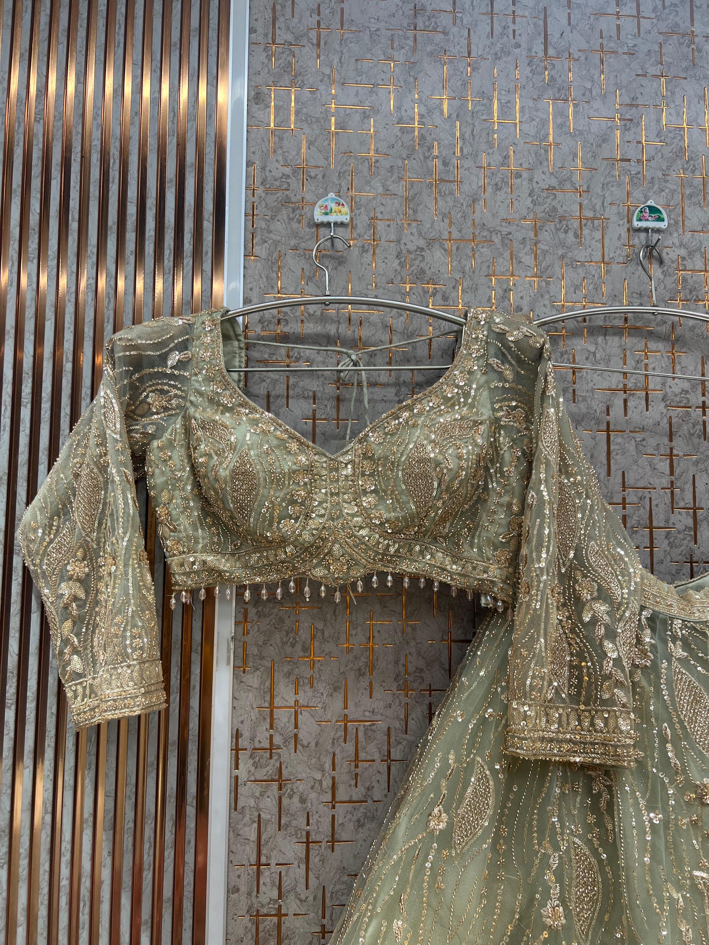 Mustard Crop Top Lehenga