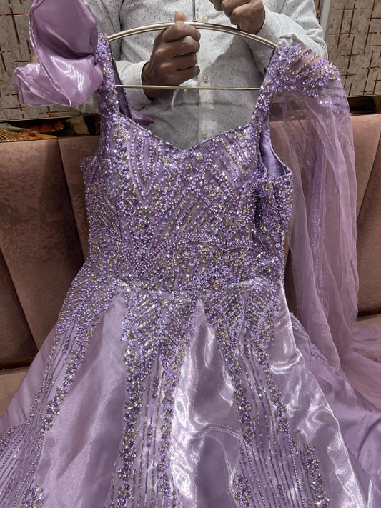 Peach Heavy Gown - Shopping World