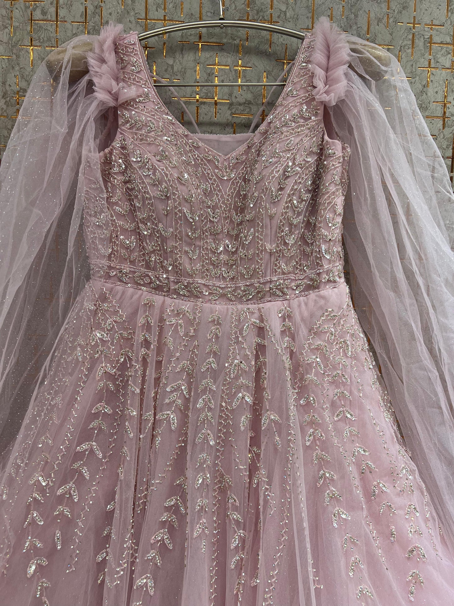 Pink Heavy Handwork Gown