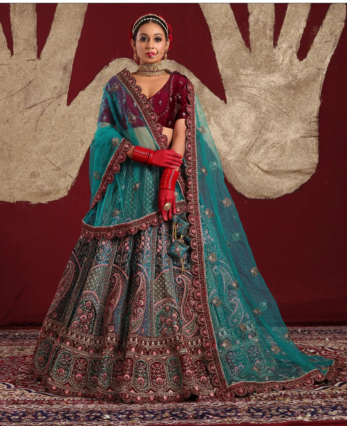 red and blue dress combination Unusual Color Combination: Red and Powder Blue Dress