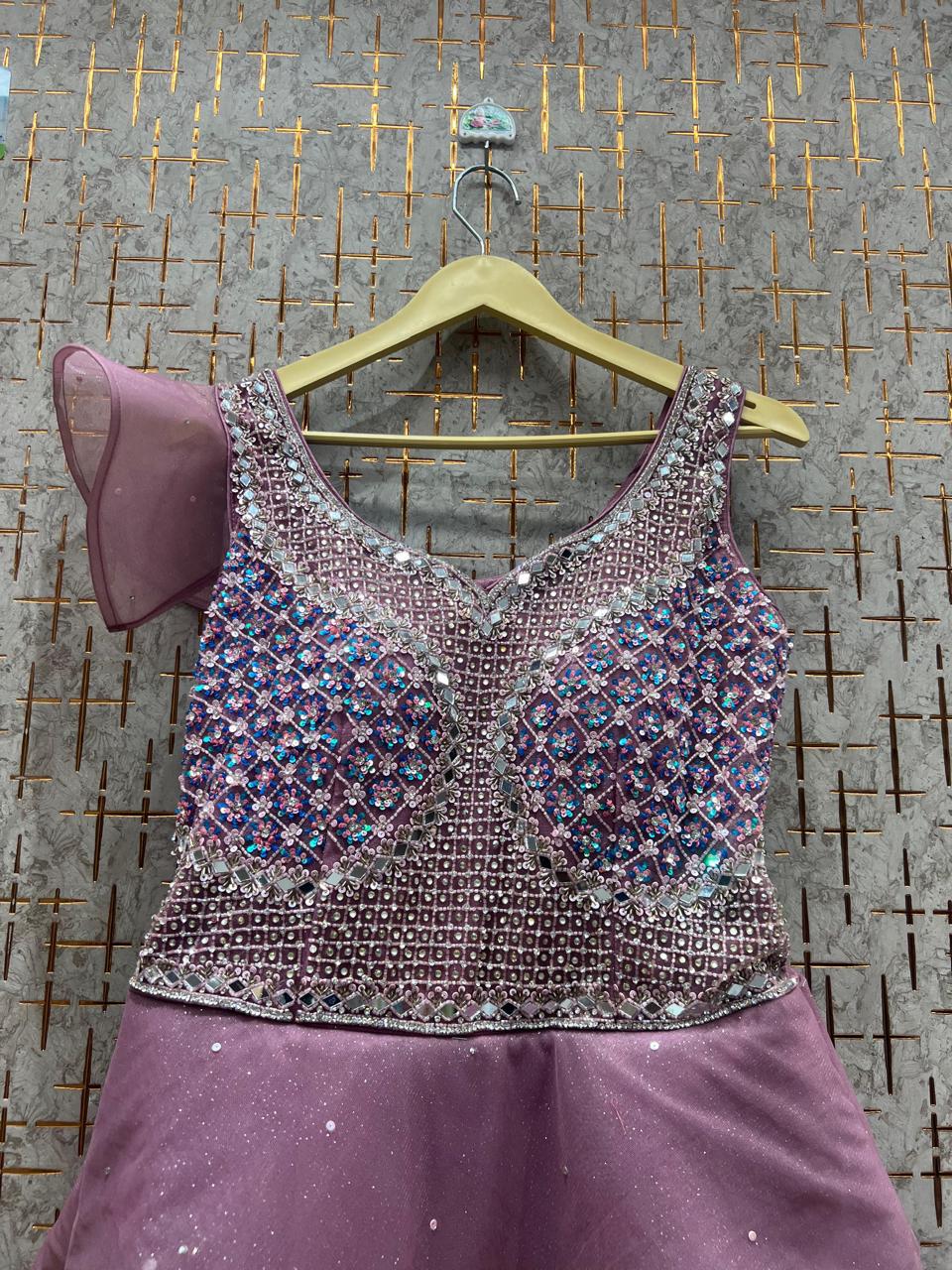 Eye catching pink gown