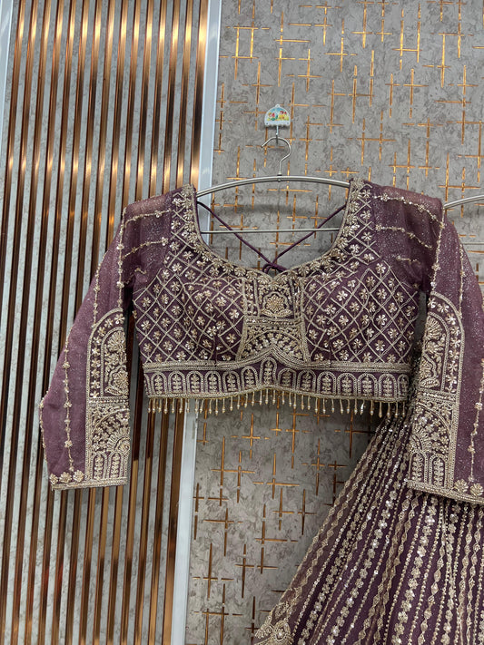 Green Pink Crop top Lehenga - Shopping World