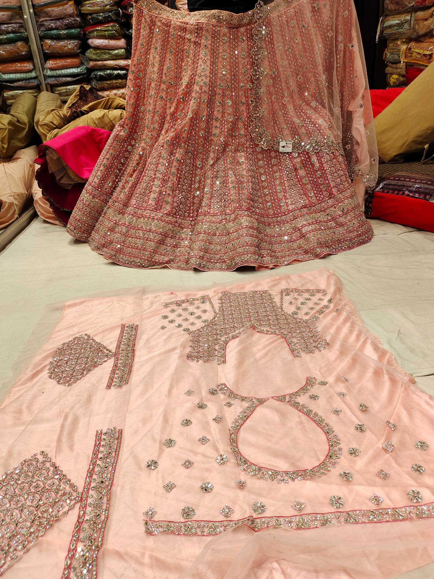 Astonishing pink peach Lehenga