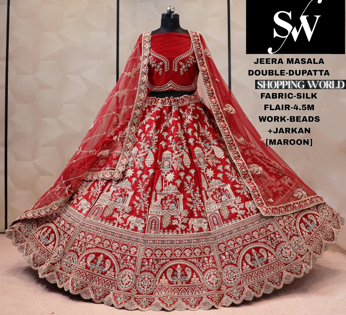 Red Silk bridal Lehenga