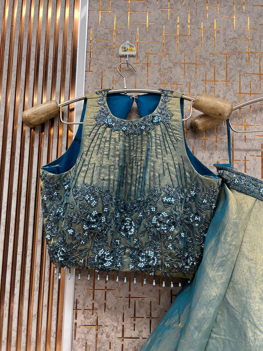 Lavender Crop Top Lehenga - Shopping World