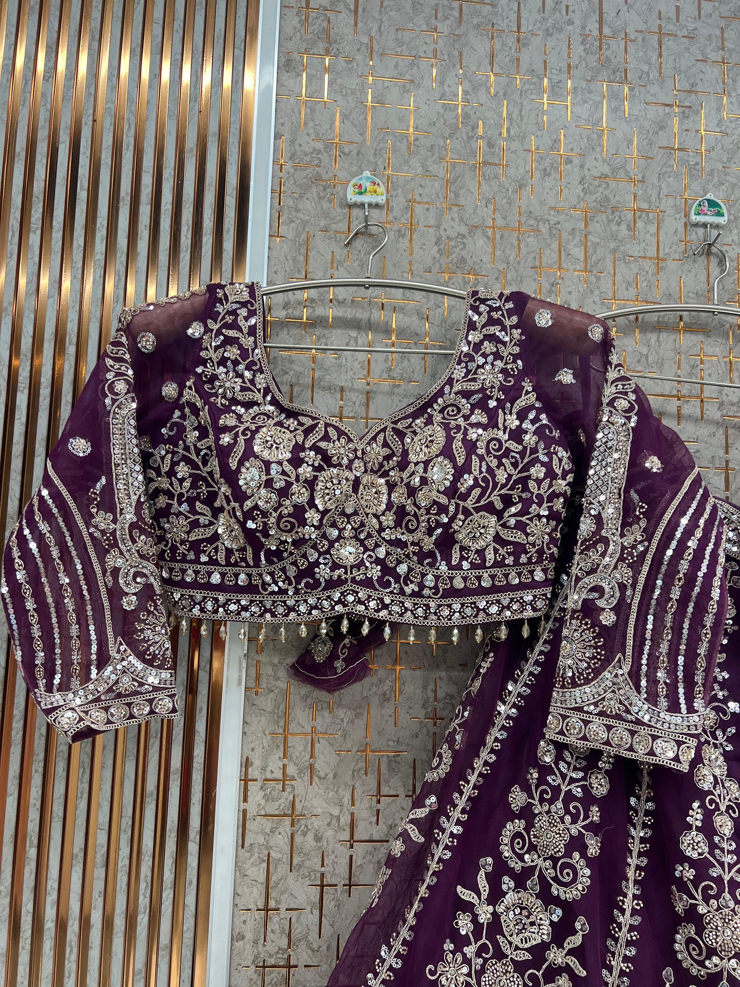 Baby Pink Crop Top Lehenga