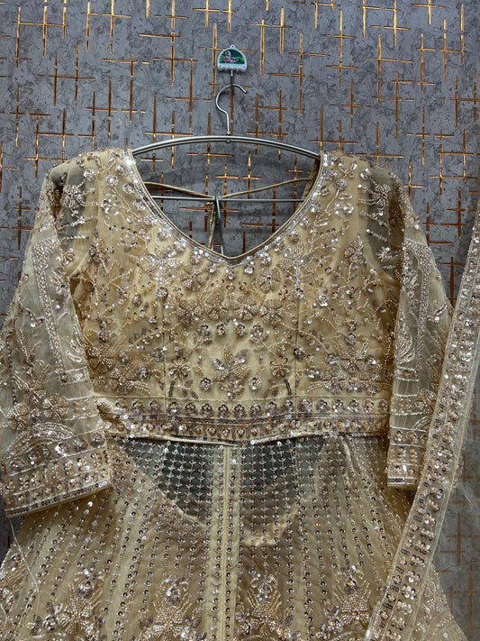 Good looking Golden Farshi garara muslim Bride Special Dress