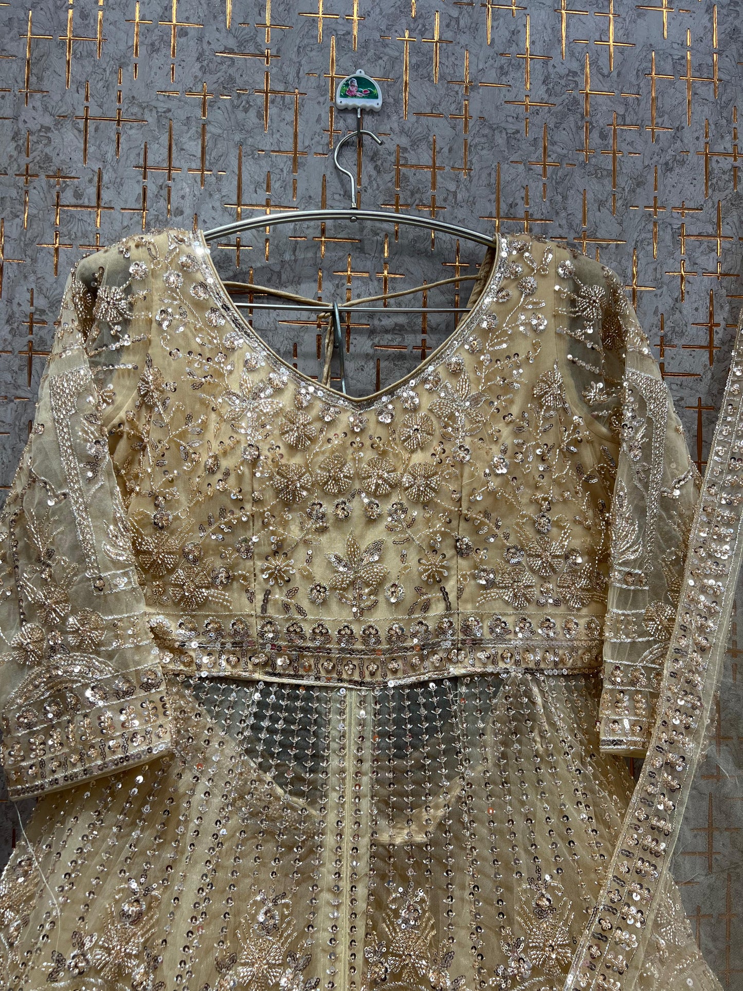 Lovely Sky blue peplum long Dress Farshi Gaharara Dress Special