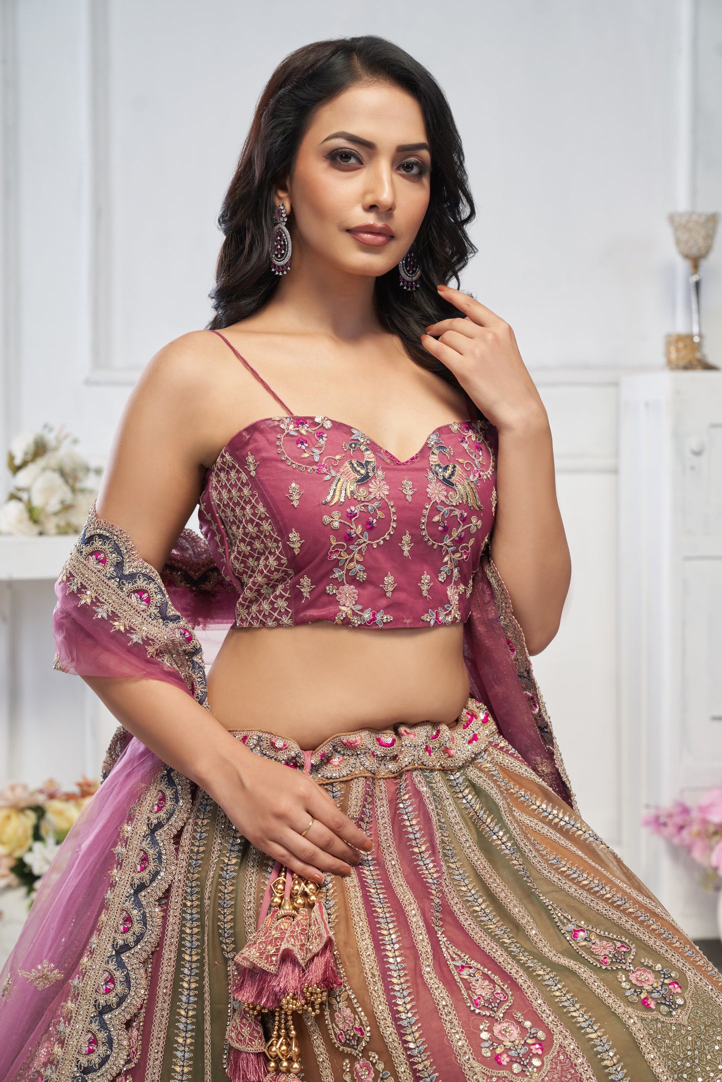 Attractive multicolour lehenga
