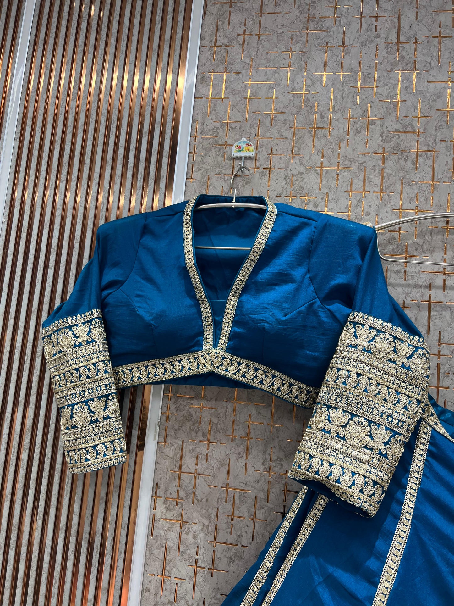 Good looking Rust Orange crop Top Lehenga