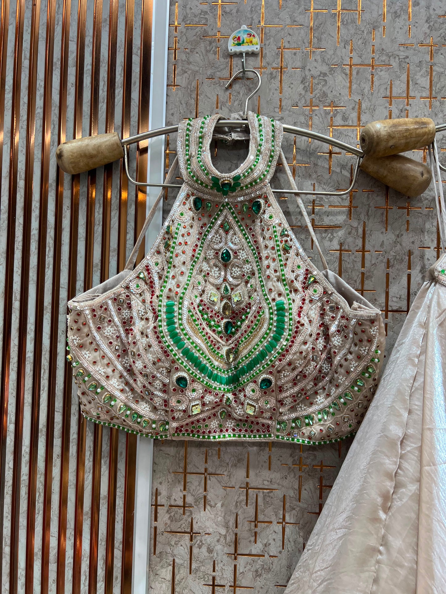Pink Crop Top Lehenga