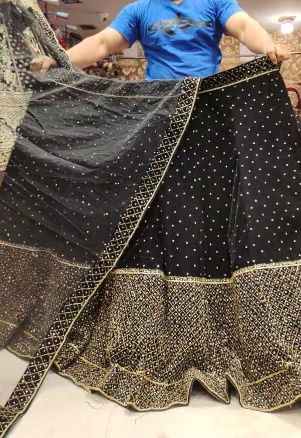 Designer Shoppingworldyt.com Awesome Black Lehenga Shopping World Chandni Chowk - Shopping World