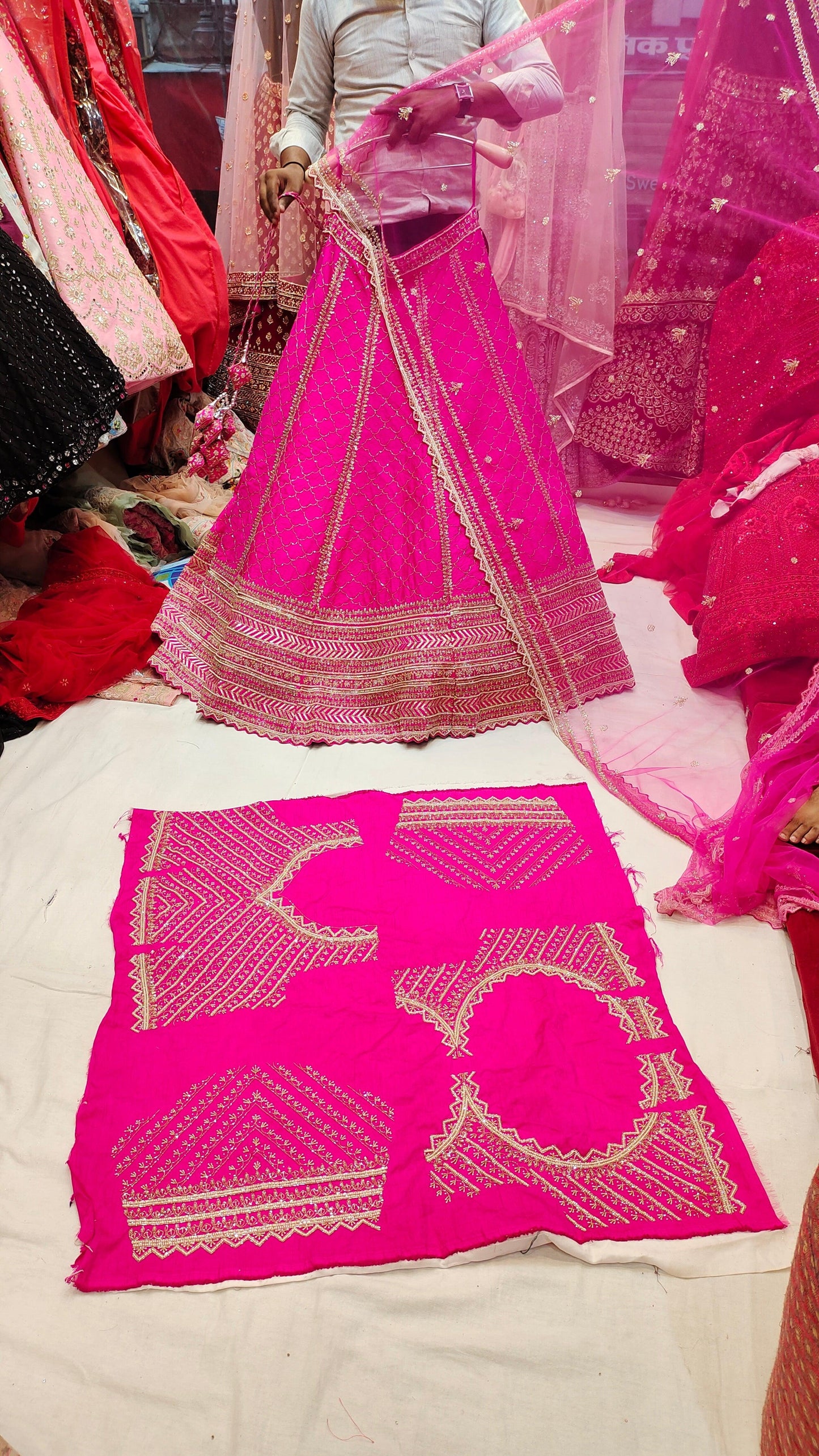 Silk Pink Lehenga - Shopping World