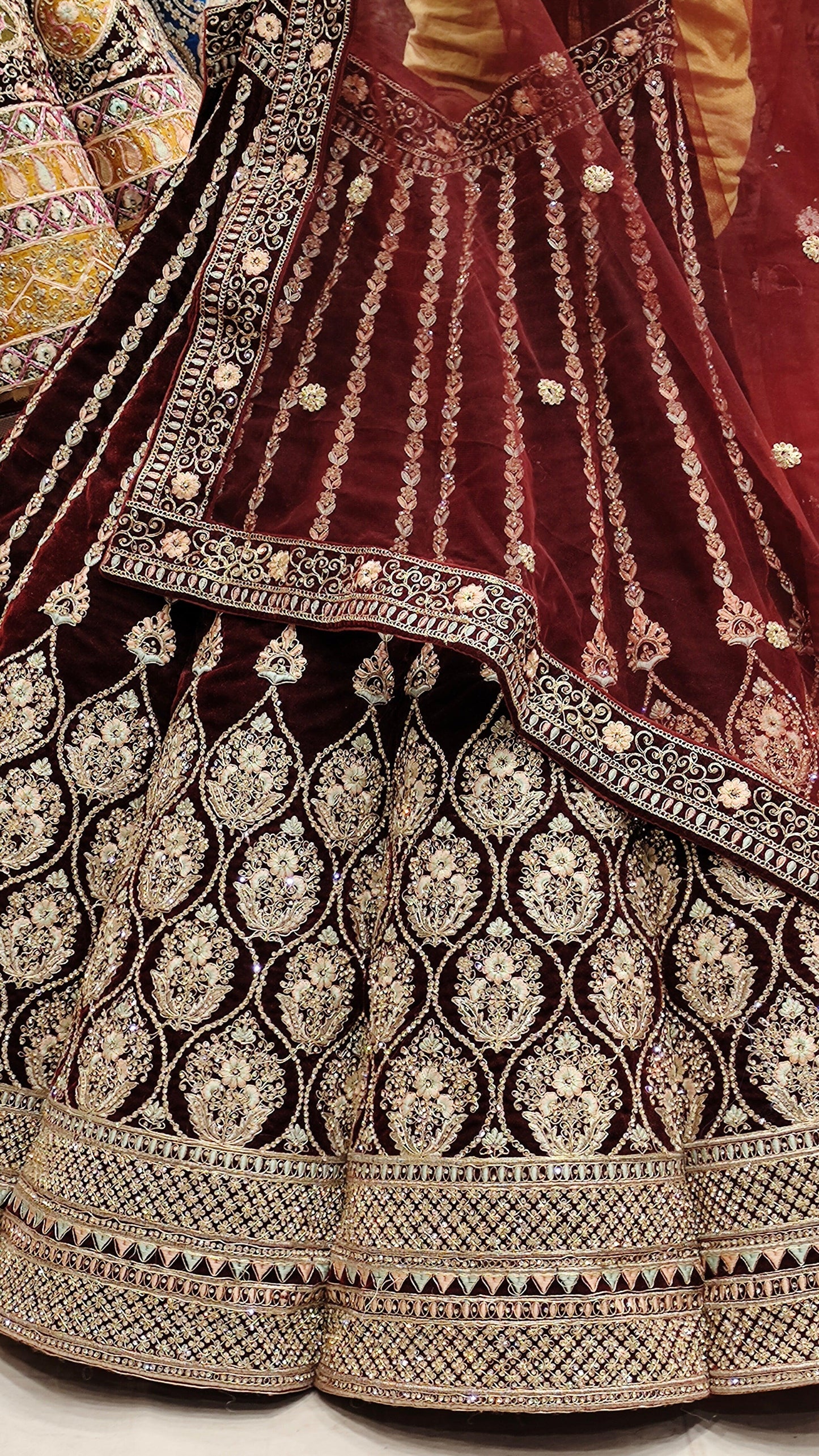 Maroon Bridal Lehanga by Shopping World - Shopping World