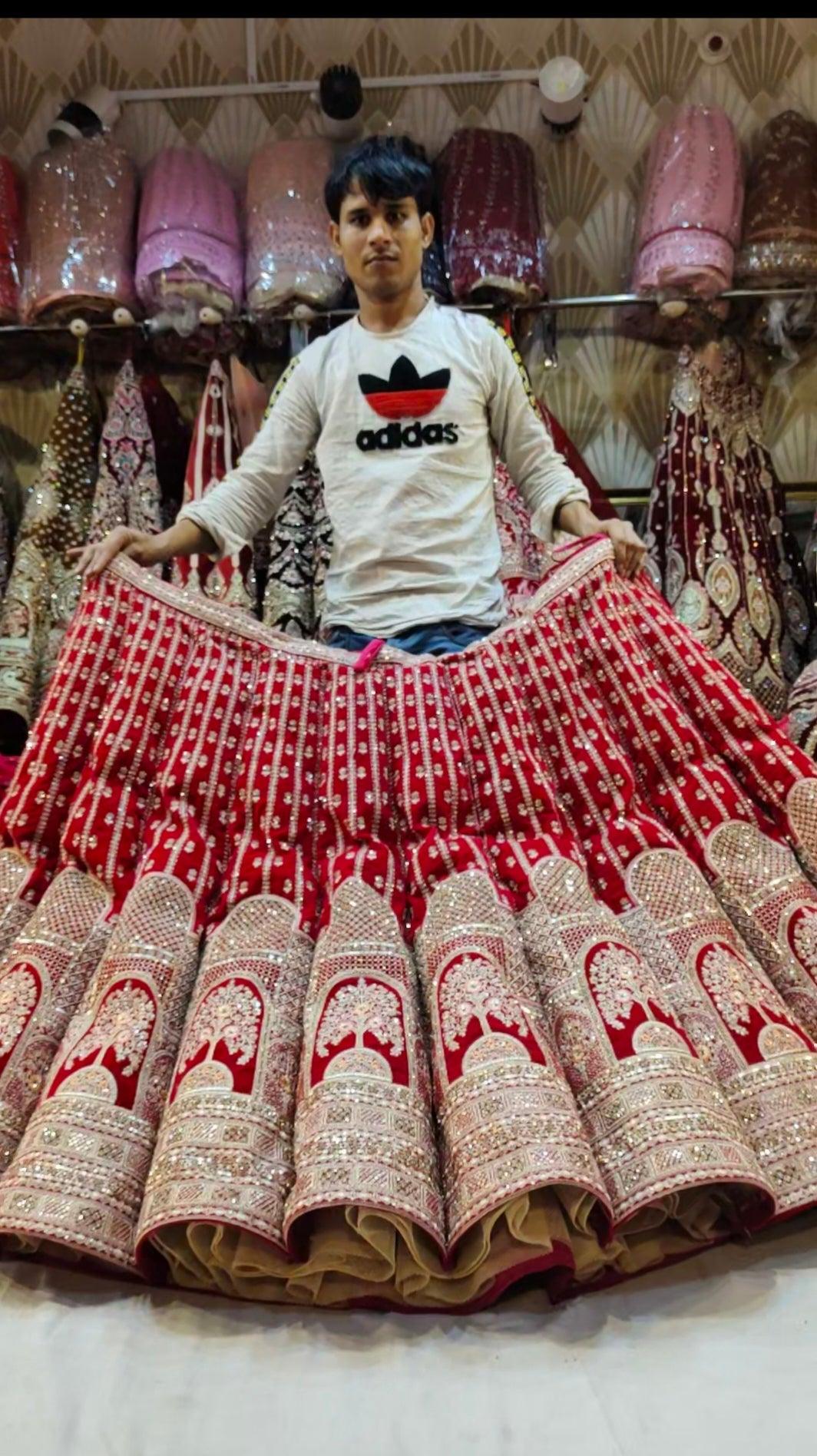 Extraordinary Red Lehenga - Shopping World