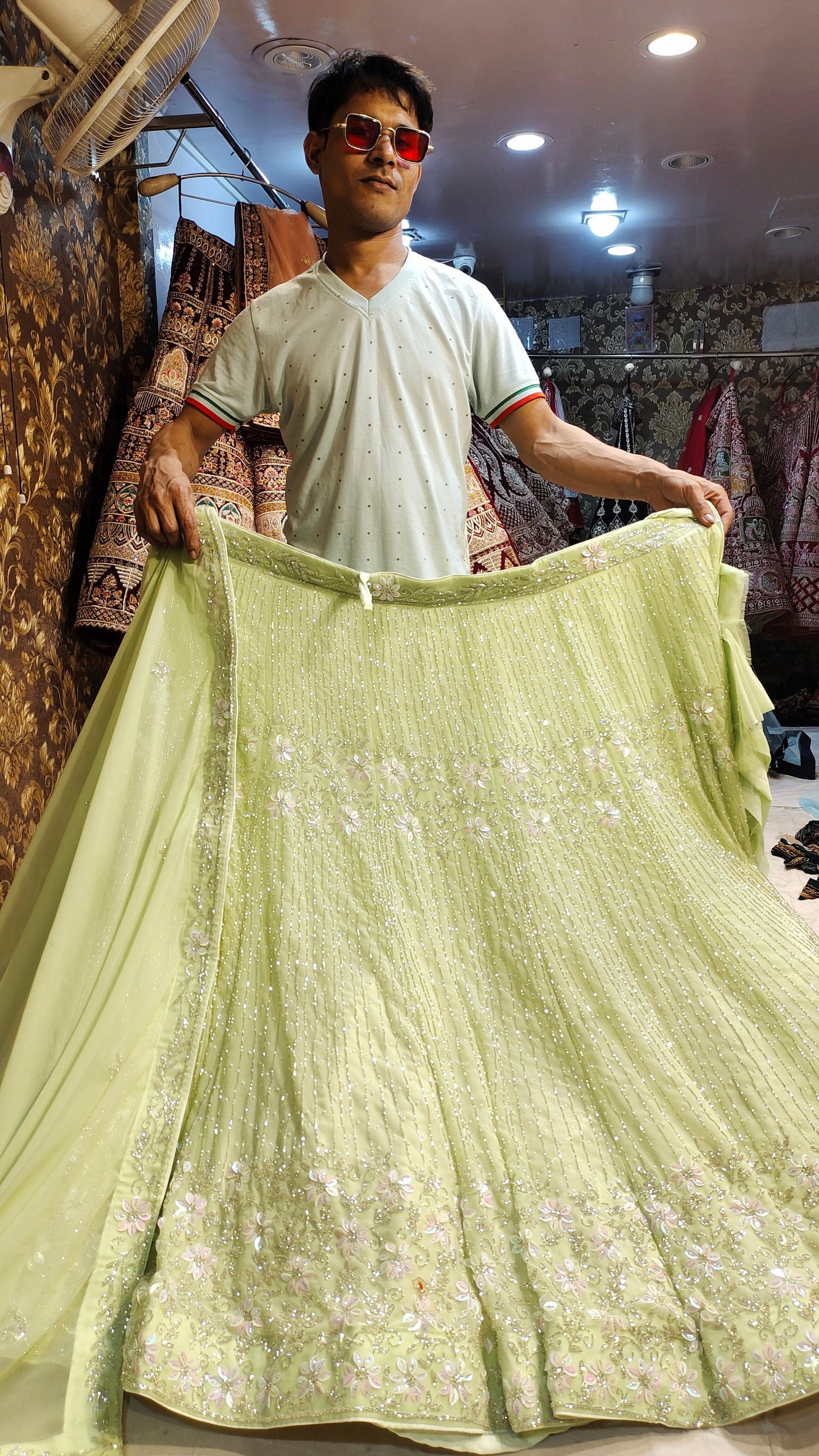 Light green Lehenga Shopping World