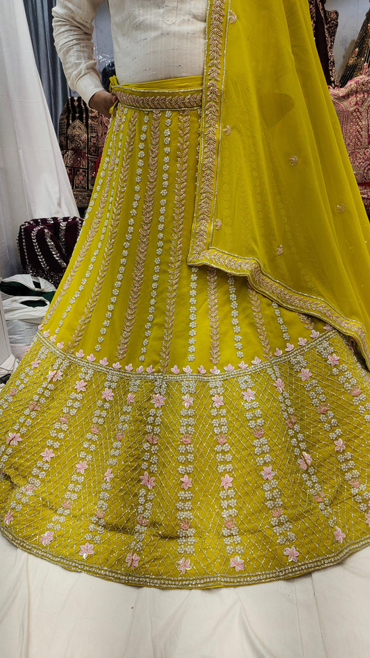 Haldi Mehendi Lehenga