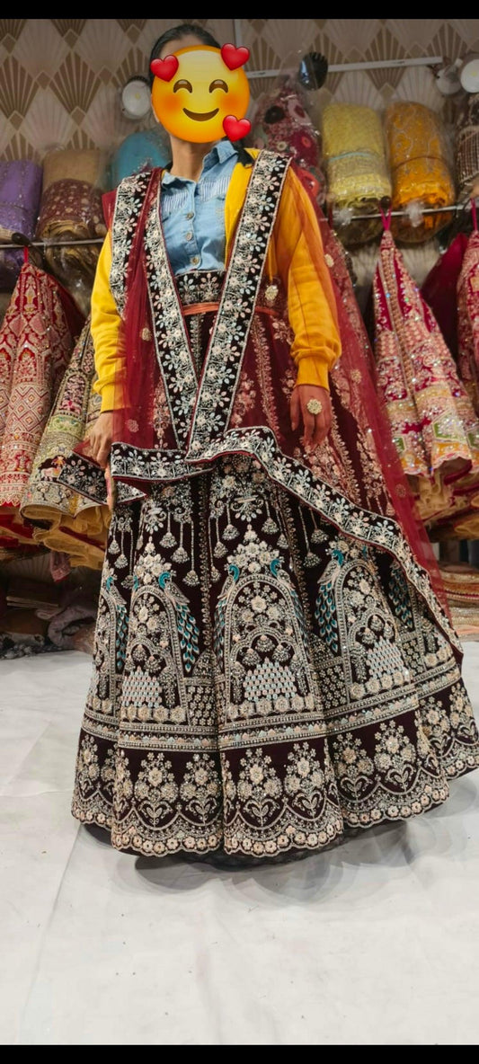 Peacock Lehenga Happy Customer