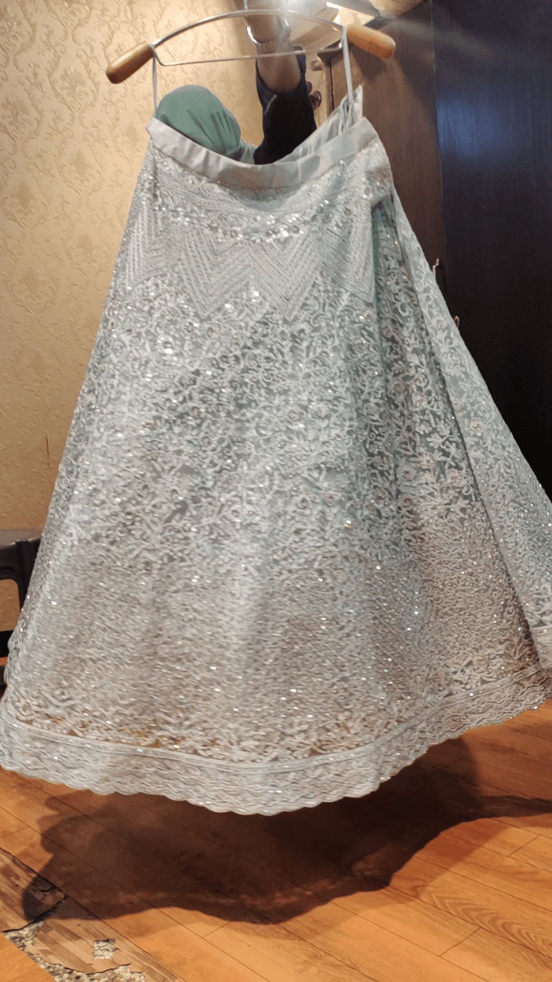 Fabulous Lehenga Silver Grey Dress
