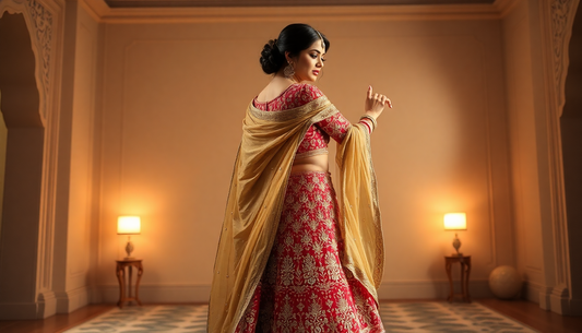 The Art of Draping: Mastering the Lehenga Dupatta