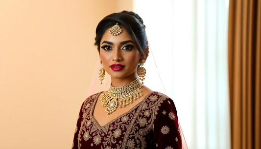 5 Makeup Tips to Slay in Your Maroon Velvet Lehenga