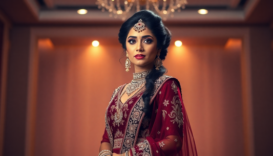 Chic and Bold: How to Style a Maroon and Black Lehenga for Your Wedding