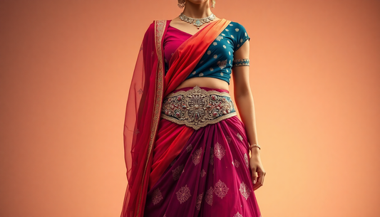 Elevate Your Ethnic Wear: Mastering the Art of Styling Statement Belts with Lehengas & Sarees