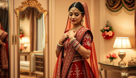 How to Style a Heavy Bridal Lehenga (Without Breaking Your Back!)