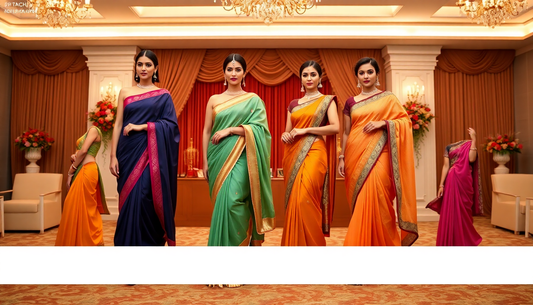 The Hottest Saree Colors This Wedding Season & How to Style Them