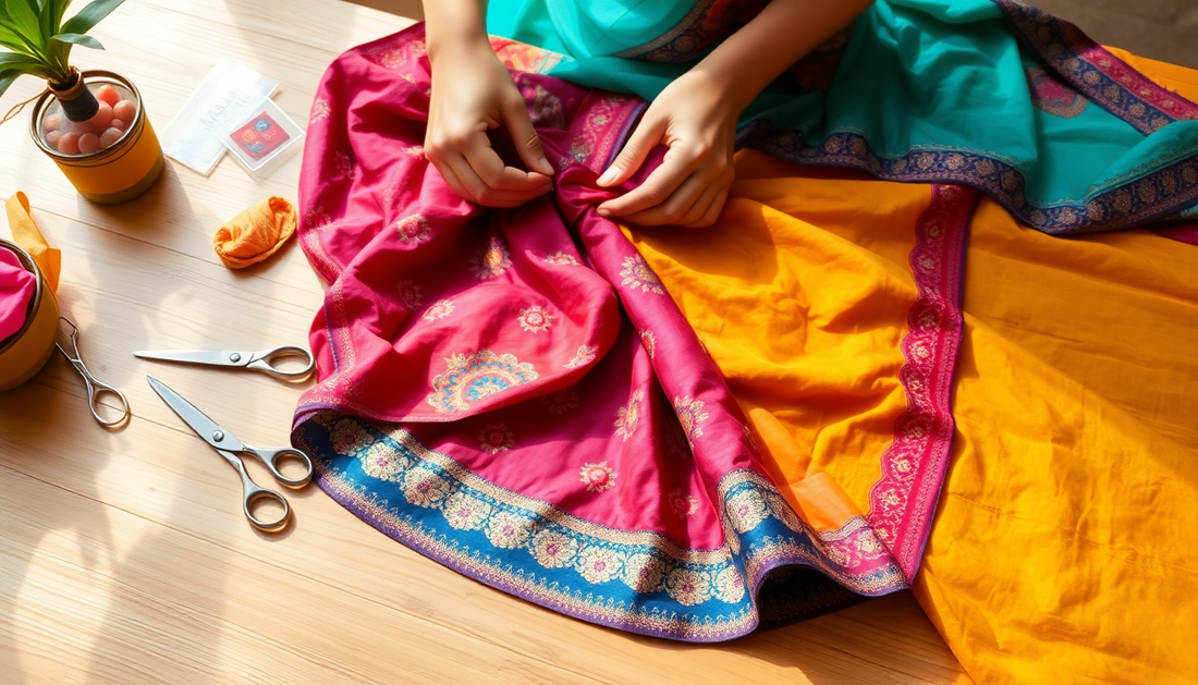 How to Stitch Lehenga from Old Saree – DIY Guide