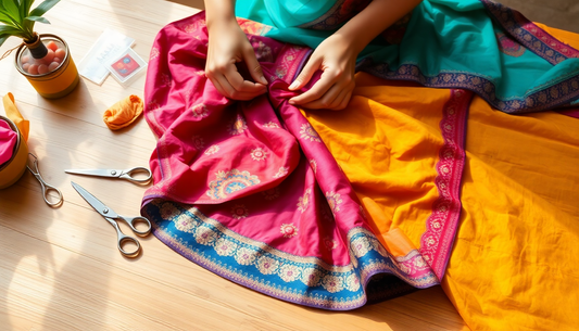 How to Stitch Lehenga from Old Saree – DIY Guide