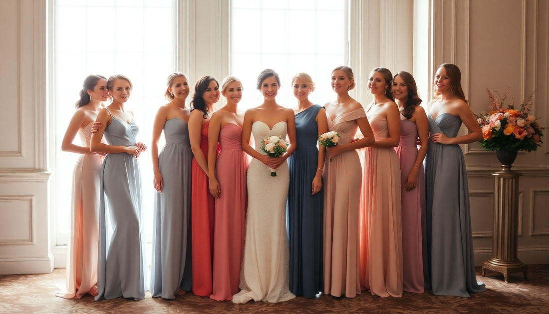Bridesmaid Dresses That Shine: Complementing the Bride's Gown