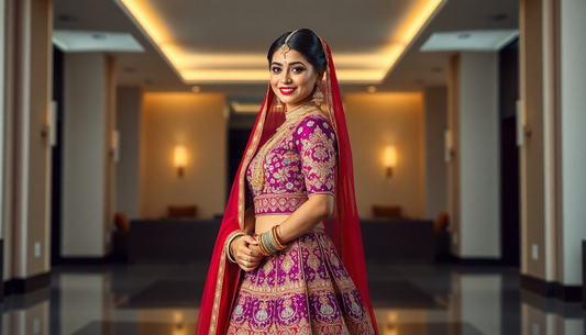 Radiant Reflections: Exploring the Hottest Bridal Lehenga Colors for UK Brides This Season