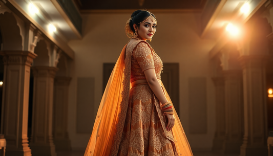 Rustic and Stunning: How to Wear a Copper Lehenga for Your Wedding
