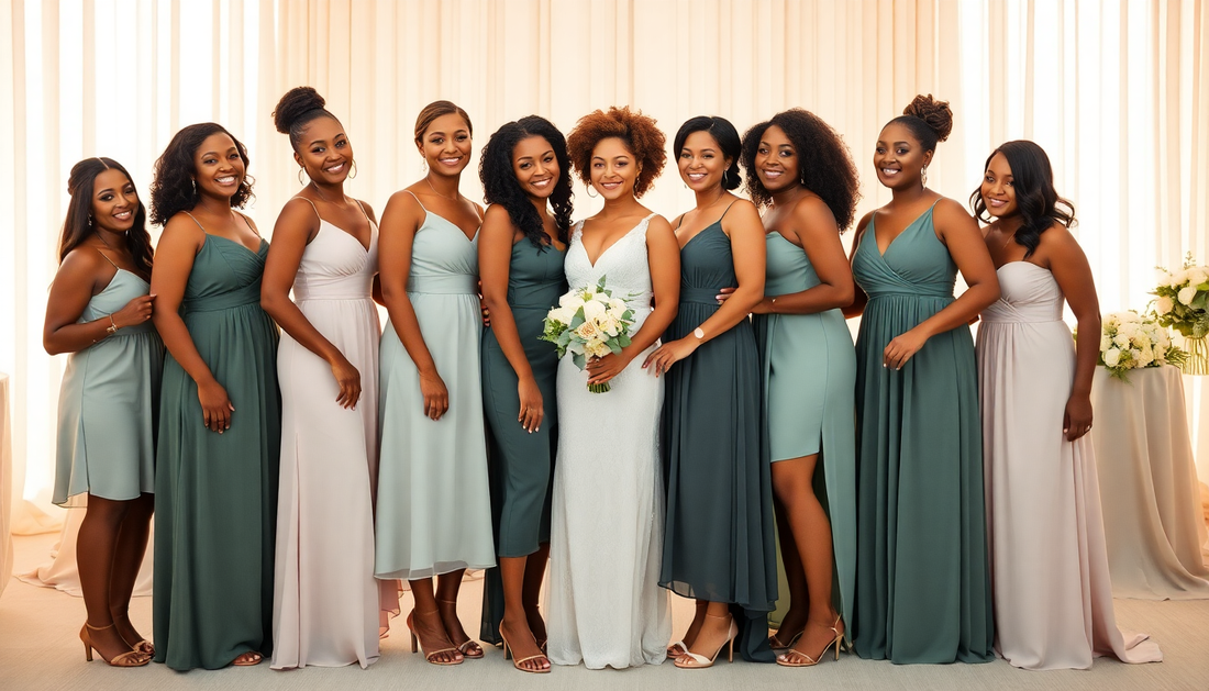 Dressing Bridesmaids of Different Body Types in Coordinated Styles