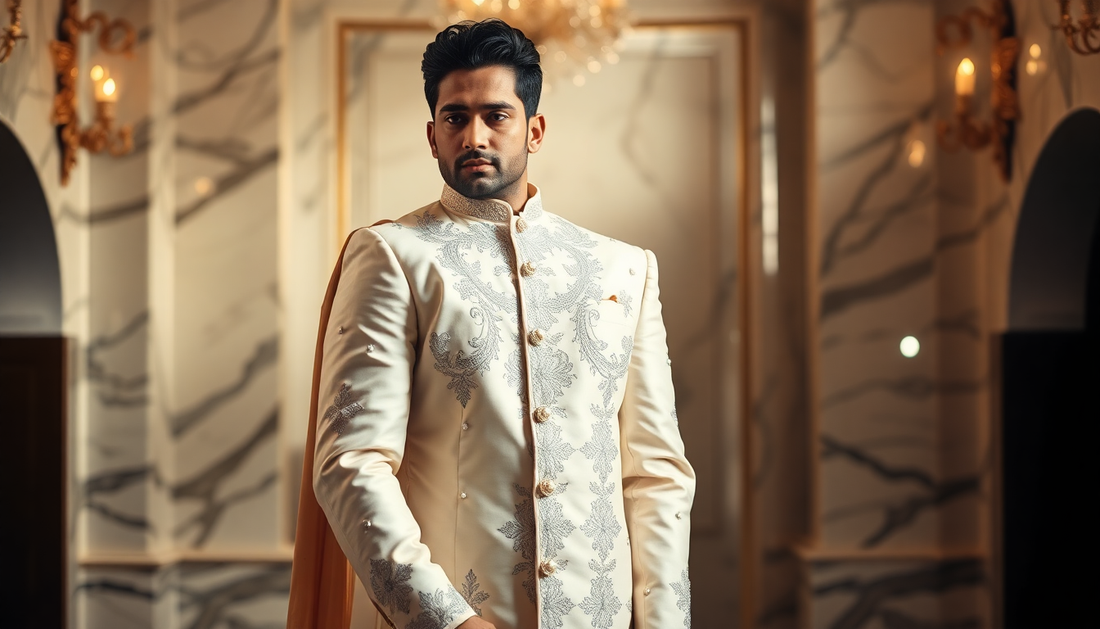 Elevate Your Style: Discover the Timeless Elegance of the Cream Sherwani