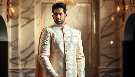 Elevate Your Style: Discover the Timeless Elegance of the Cream Sherwani
