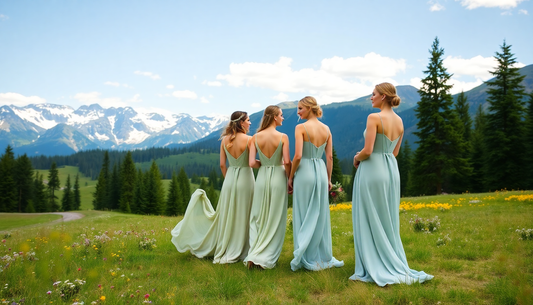 Bridesmaid Gowns for Outdoor Weddings in Colorado & Washington