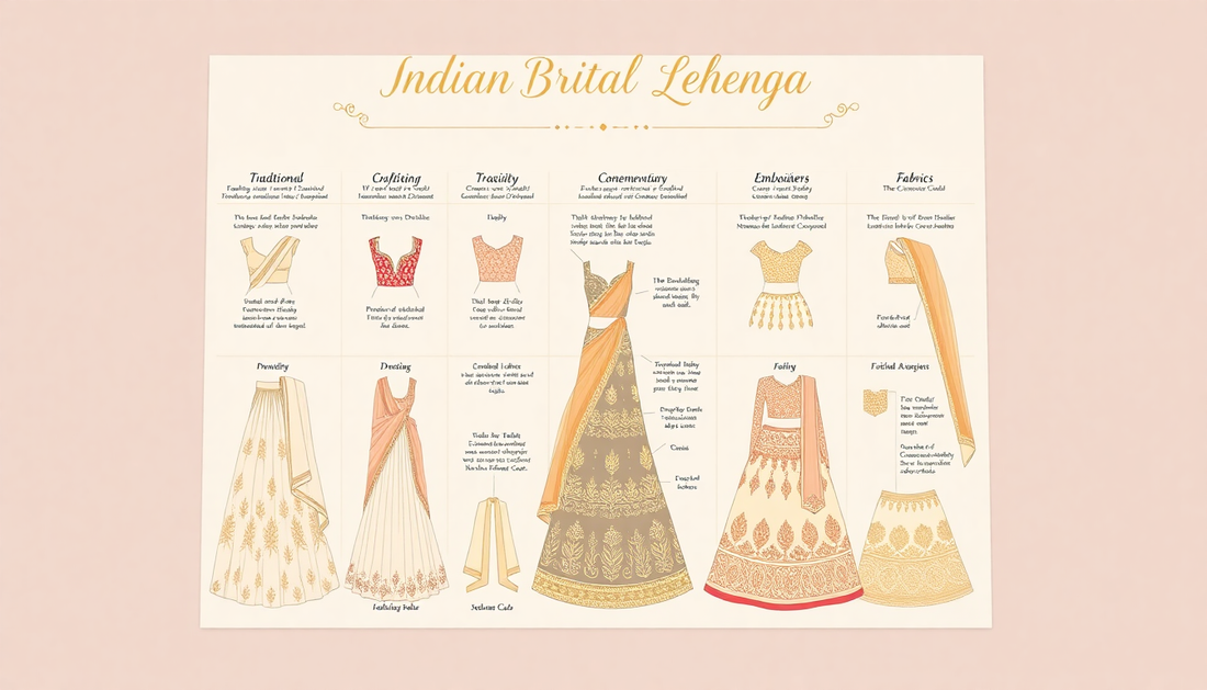Complete Glossary of Bridal Lehenga Terms: Cuts, Fabrics & Embellishments Explained