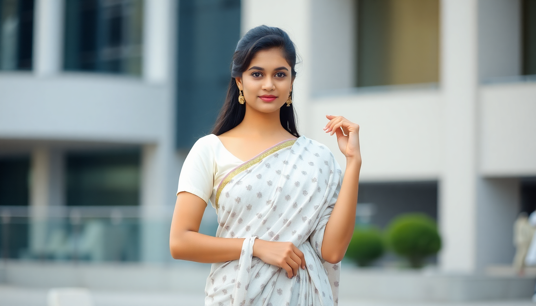 Effortless Ways To Style A Small Print Saree Like A Diva