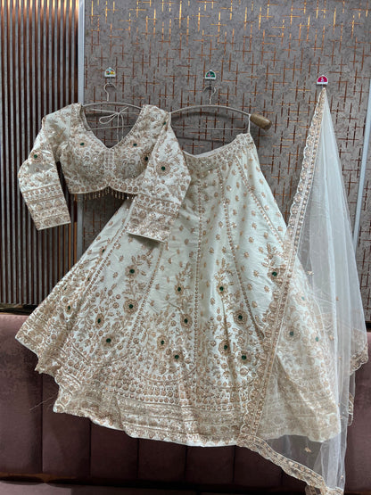 Baby Pink Crop Top Lehenga