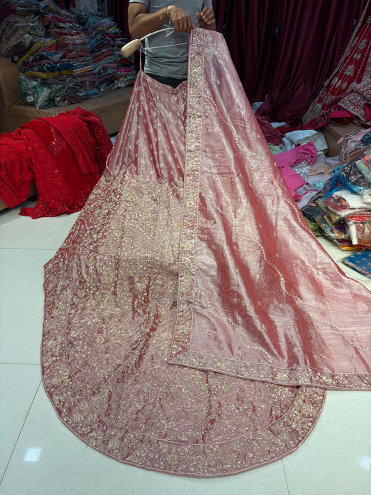 Pink peplum long Dress Farshi Gaharara Dress Special