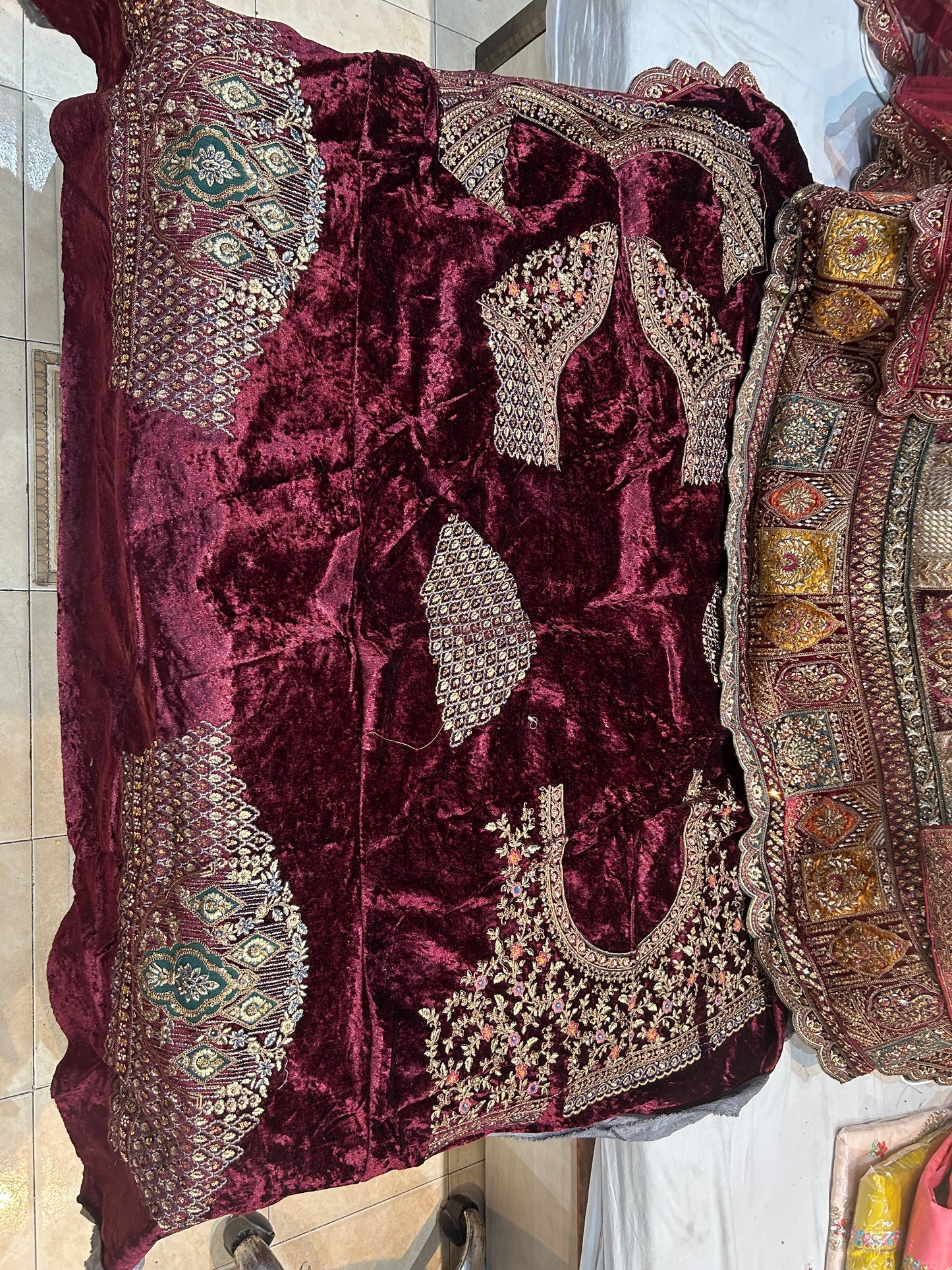 Beautiful maroon heavy bridal Lehenga