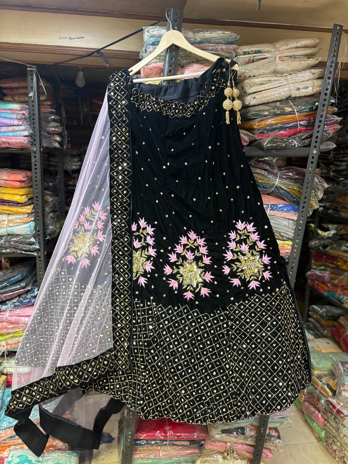 Beautiful Z Black Trendy Lehenga