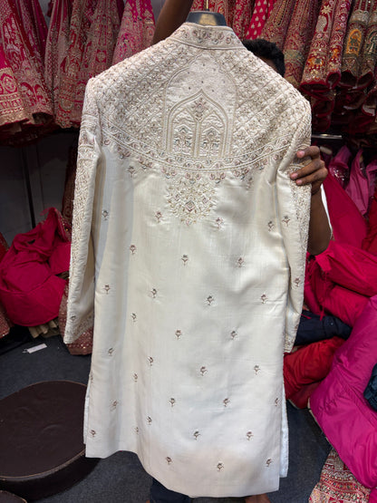 Royal Cream Colour Sherwani