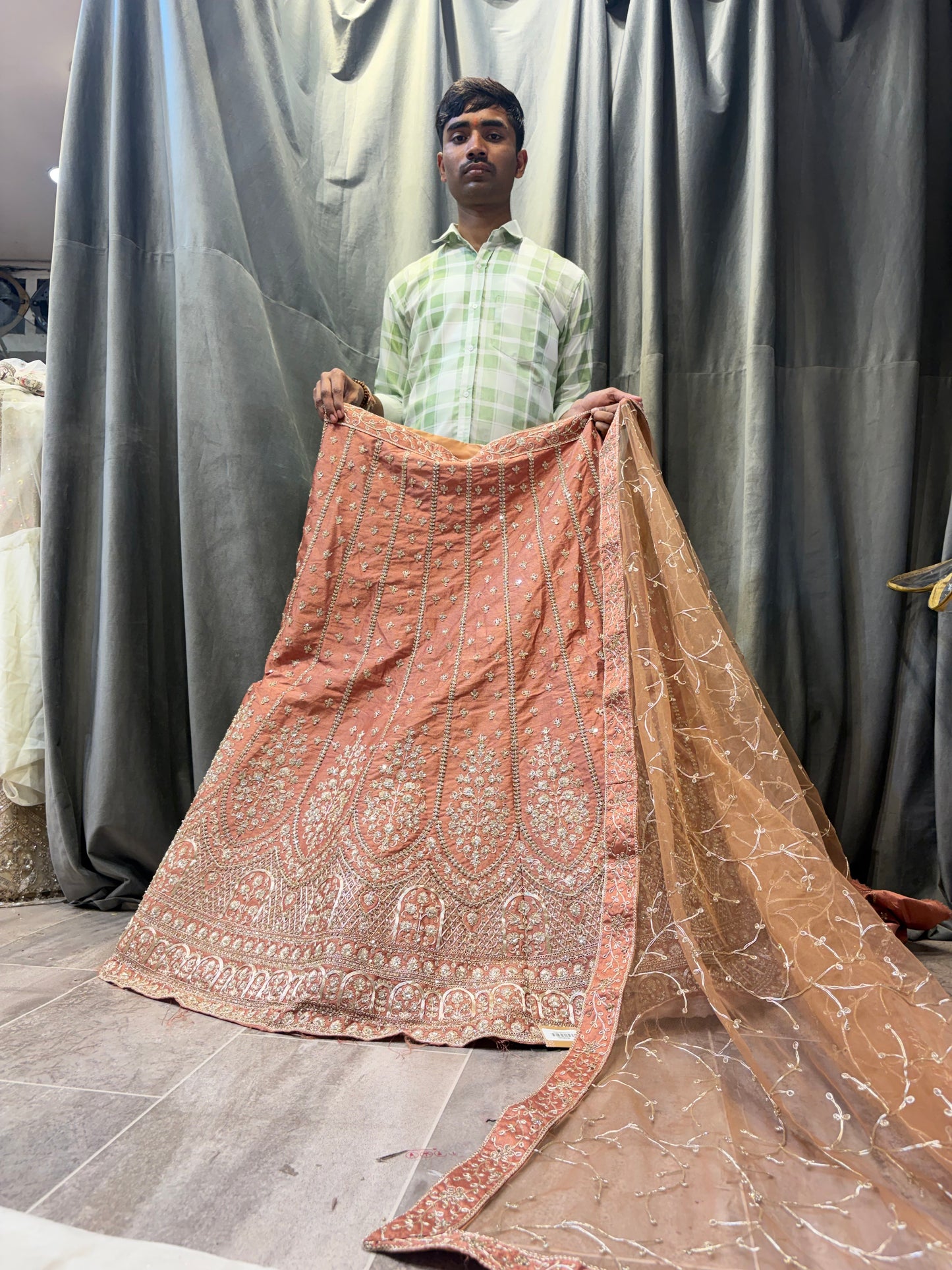 Stunning Peach Lehenga
