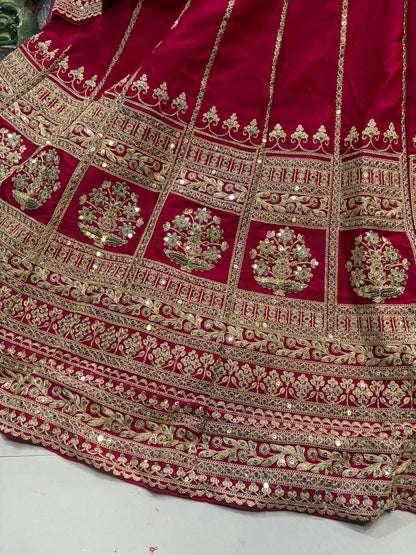 Eye catching pink bridal Lehenga