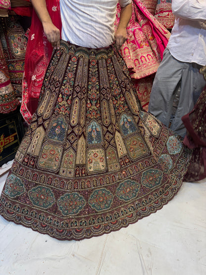 Awesome maroon bridal Lehenga