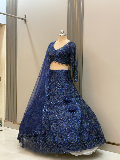 Gorgeous Cherry red on red Monotone Crop top Lehenga