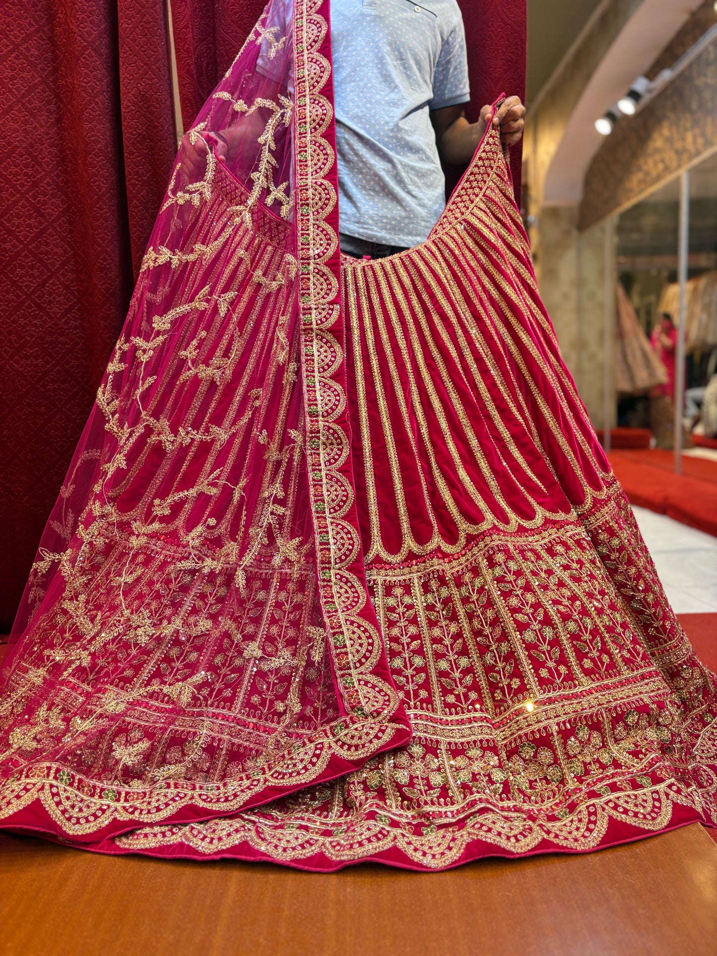 Attractive red bridal Lehenga